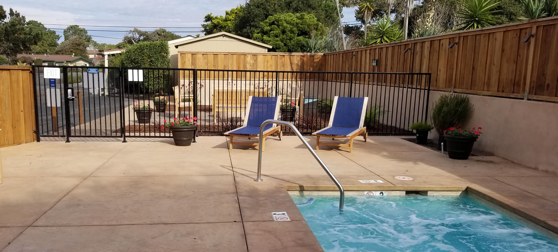 hot tub for guests at monterey peninsula inn