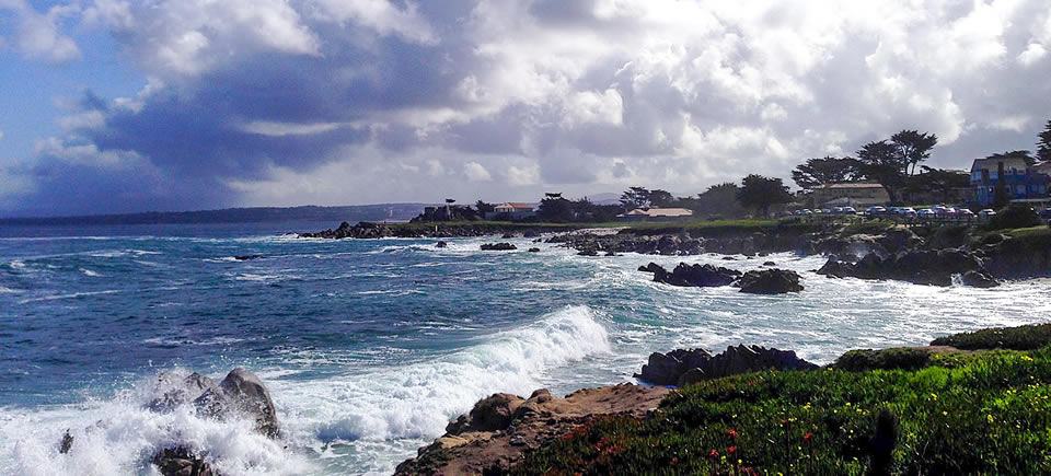 monterey bay lovers point pacific grove ocean scene